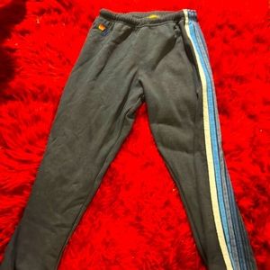 Aviator nation size Large char blue sweatpants